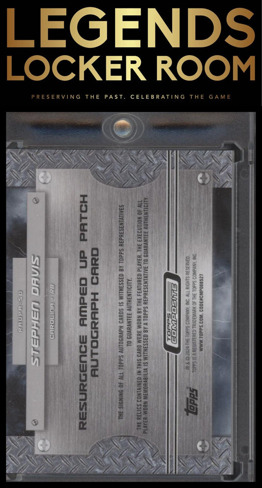 2023 Topps Composite Stephen Davis Resurgence Amp Up Auto Blue Surge Patch #/75