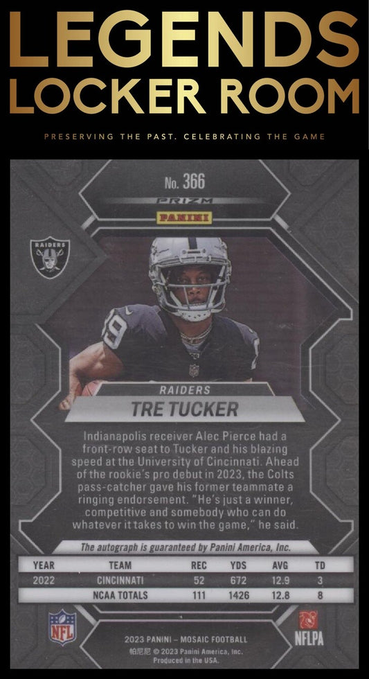 2023 Panini Mosaic #366 Tre Tucker Auto Mosaic Prizm