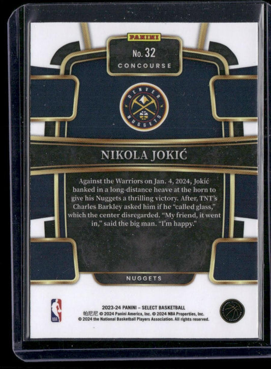 2023-24 Panini Select #32 Nikola Jokic