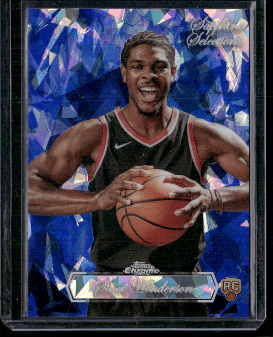 2023-24 Topps Chrome Sapphire #SS-3 Scoot Henderson Sapphire Selections