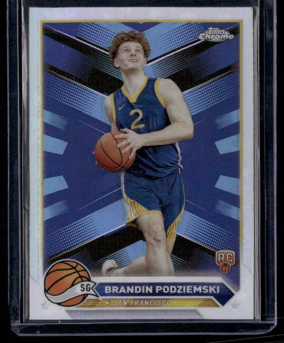 2023-24 Topps Chrome #190 Brandin Podziemski Refractors