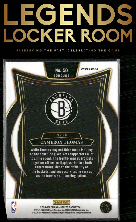 2024-25 Panini Select #50 Cameron Thomas Scope Prizm