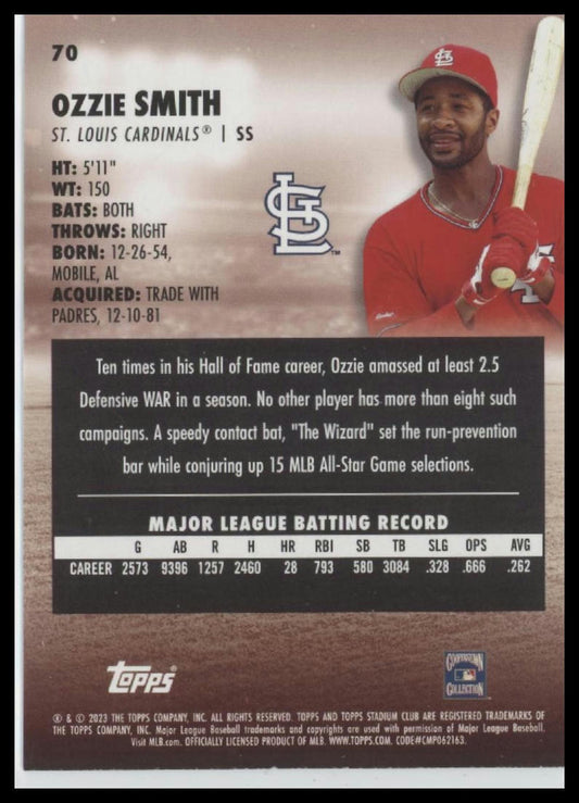 2023 Stadium Club #70 Ozzie Smith