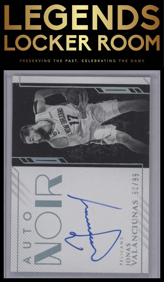 2023-24 Panini Noir Jonas Valanciunas 2022 Panini Noir - Auto /99
