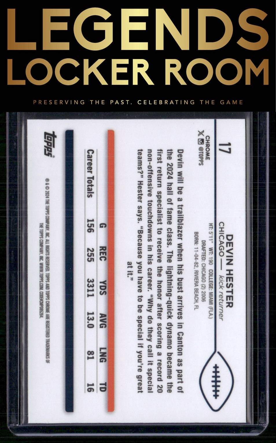 2024 Topps Chrome #17 Devin Hester