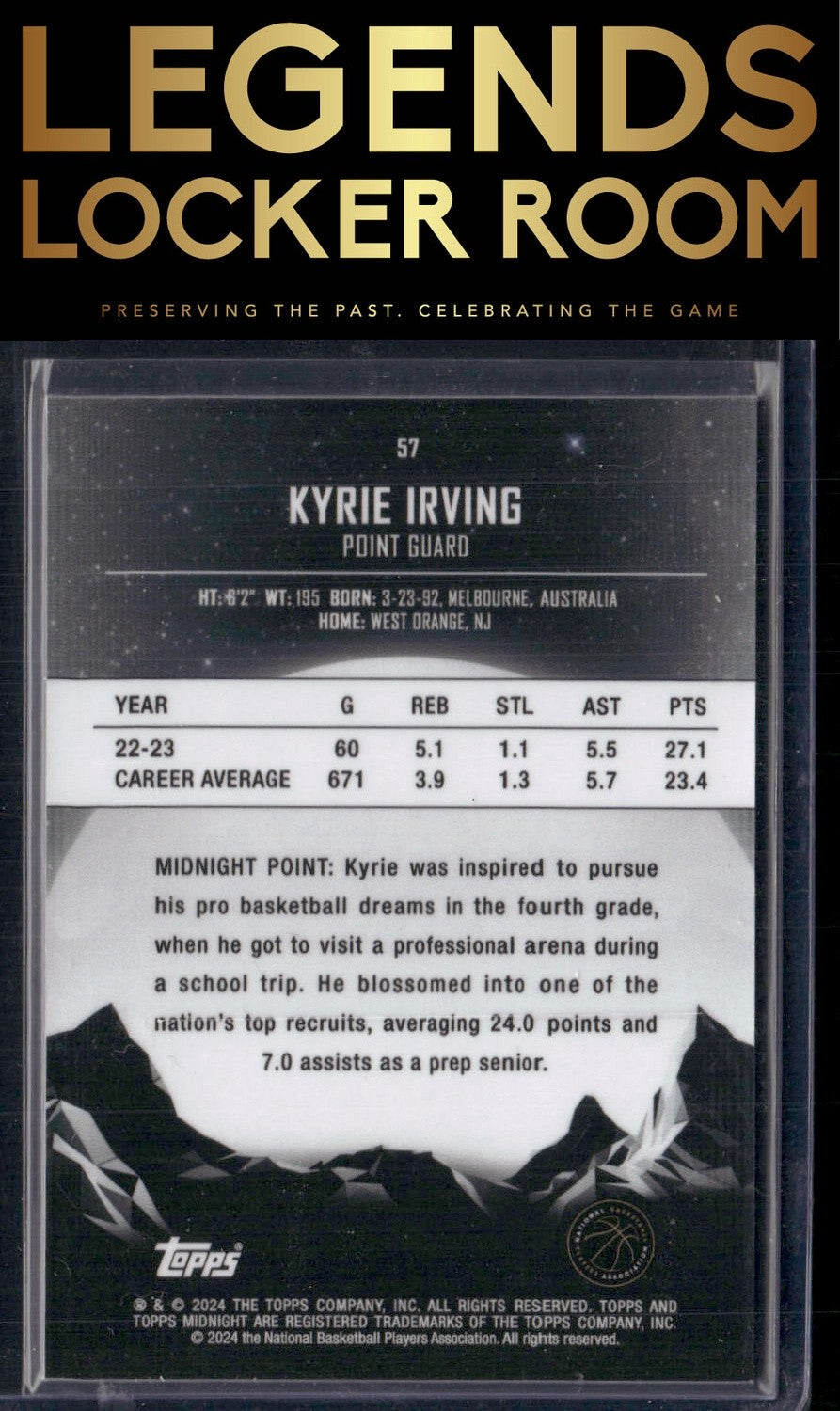 2023-24 Topps Midnight #57 Kyrie Irving