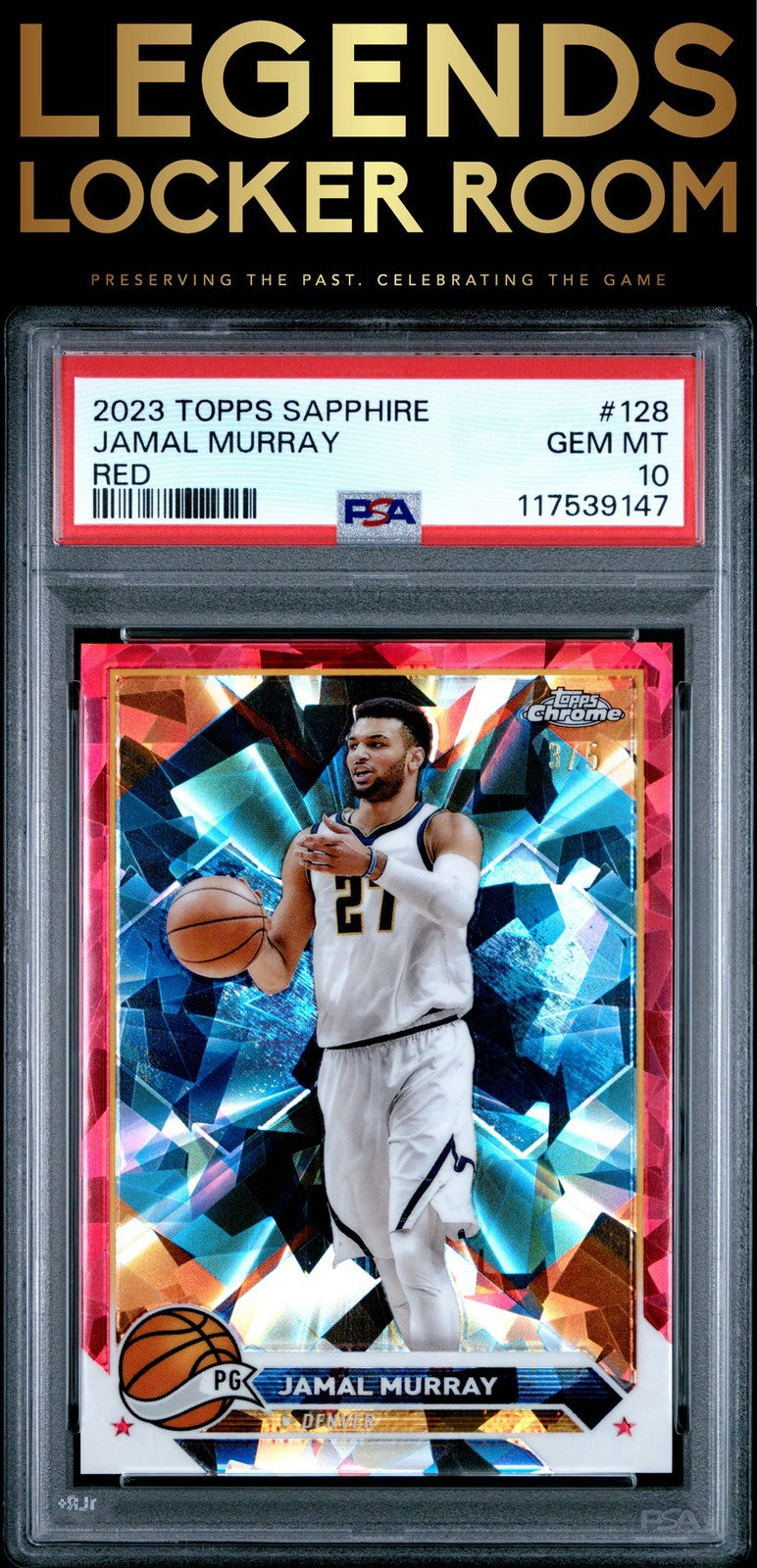 2023 Topps Chrome Sapphire Edition #128 Jamal Murray Red PSA 10