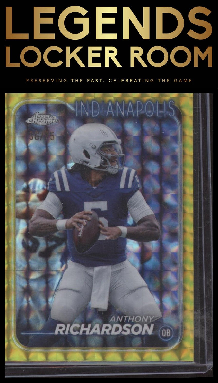 2024 Topps Chrome #85 Anthony Richardson Yellow Geometric Refractor #/75