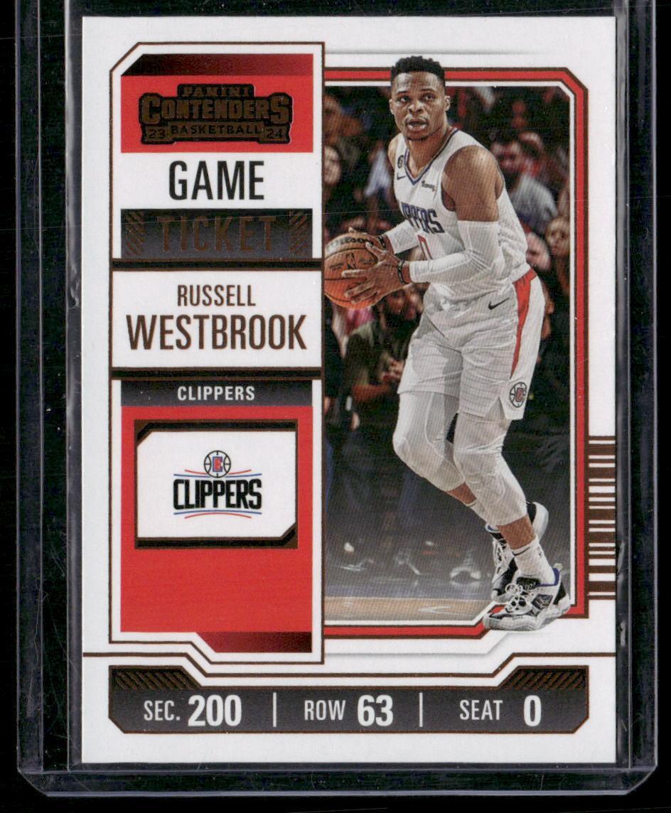 2023-24 Panini Contenders #86 Russell Westbrook Game Ticket Bronze