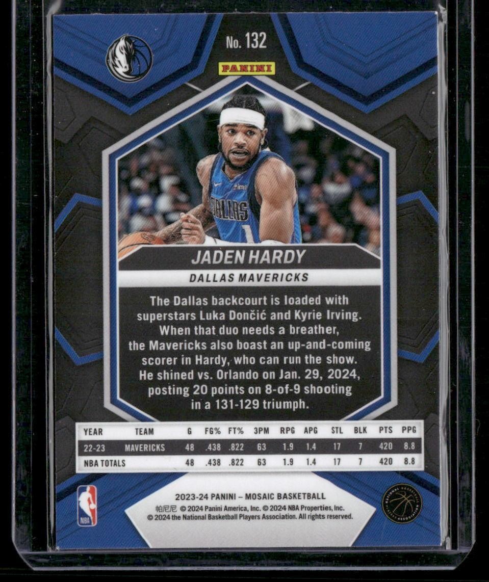 2023-24 Panini Mosaic #132 Jaden Hardy