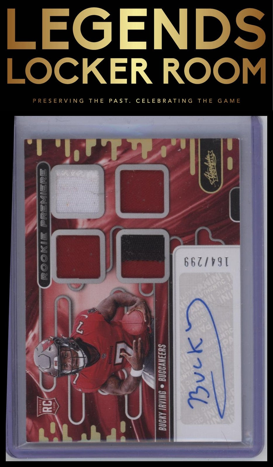 2024 Panini Absolute Bucky Irving Rookie Premiere Materials Autos Quad #/299