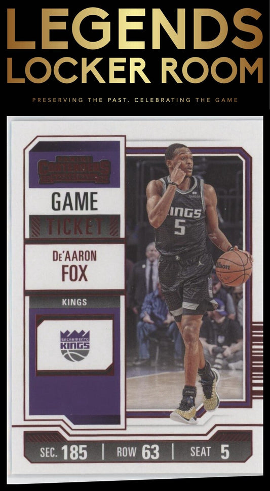 2023-24 Panini Contenders #40 De'Aaron Fox Season Ticket Retail
