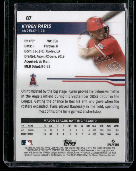 2024 Topps Pristine #87 Kyren Paris