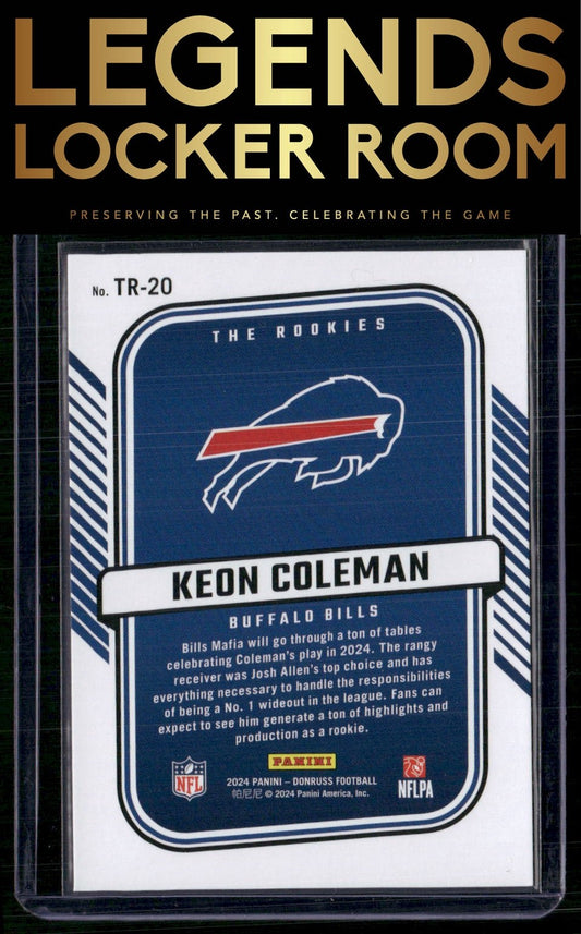 2024 Donruss #TR-20 Keon Coleman The Rookies