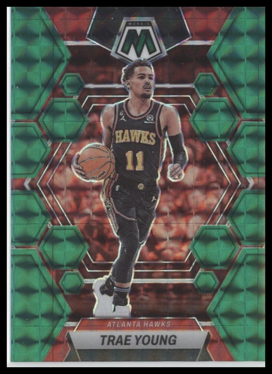 2022-23 Panini Mosaic #8 Trae Young Green