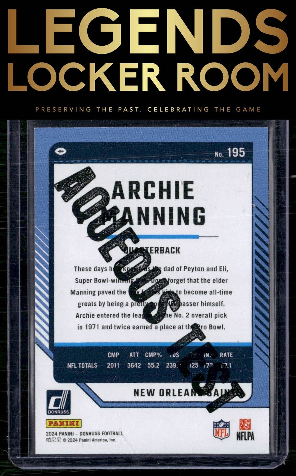 2024 Donruss #195 Archie Manning Aqueous Test
