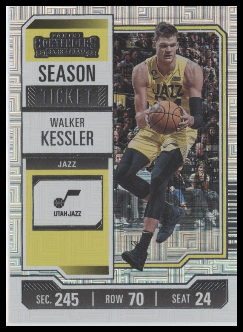 2023-24 Panini Contenders #99 Walker Kessler Season Ticket Premium Edition