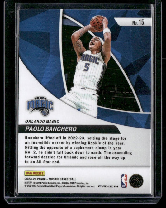2023-24 Panini Mosaic #15 Paolo Banchero Elevate Mosaic