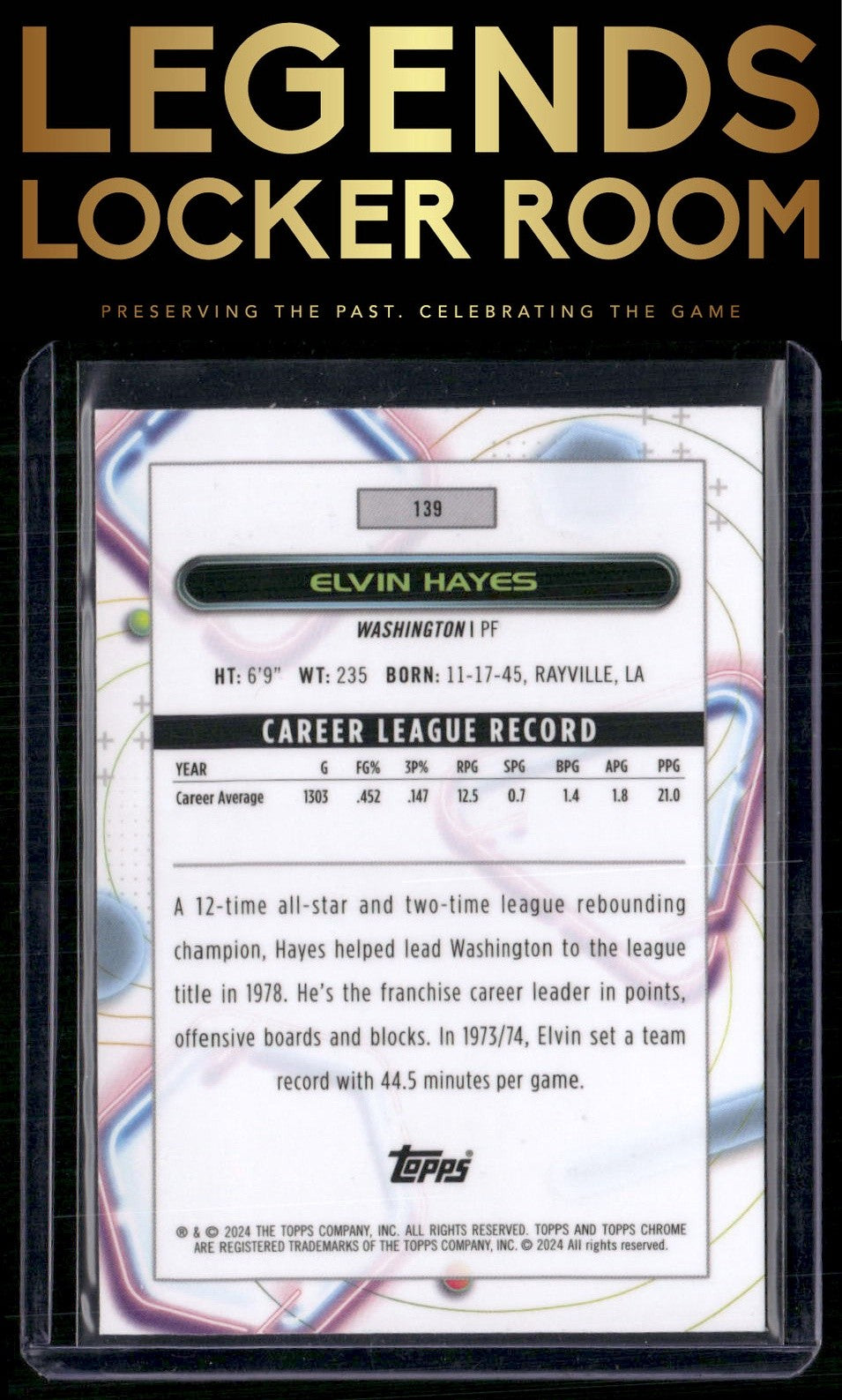 2023-24 Topps Chrome Cosmic #139 Elvin Hayes