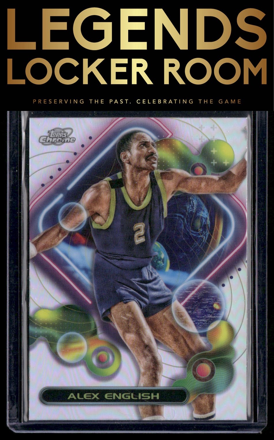 2023-24 Topps Chrome Cosmic #37 Alex English Refractors