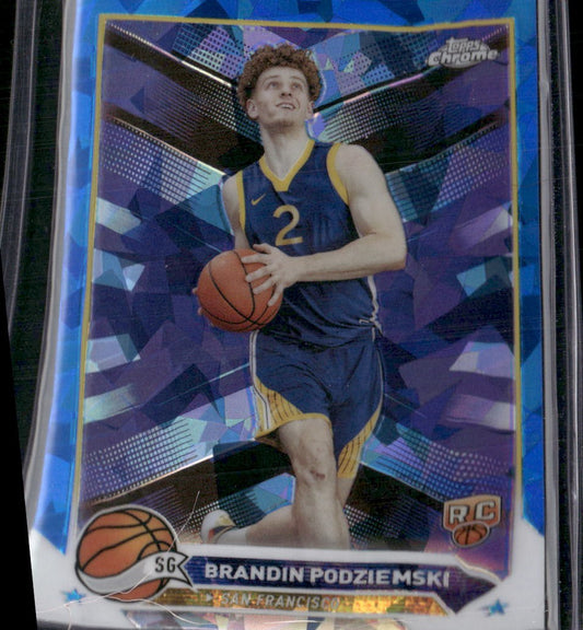 2023-24 Topps Chrome Sapphire #190 Brandin Podziemski