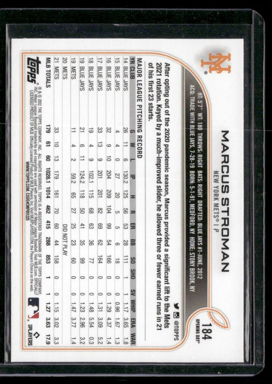 2022 Topps Opening Day #184 Marcus Stroman