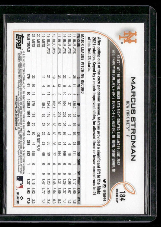 2022 Topps Opening Day #184 Marcus Stroman