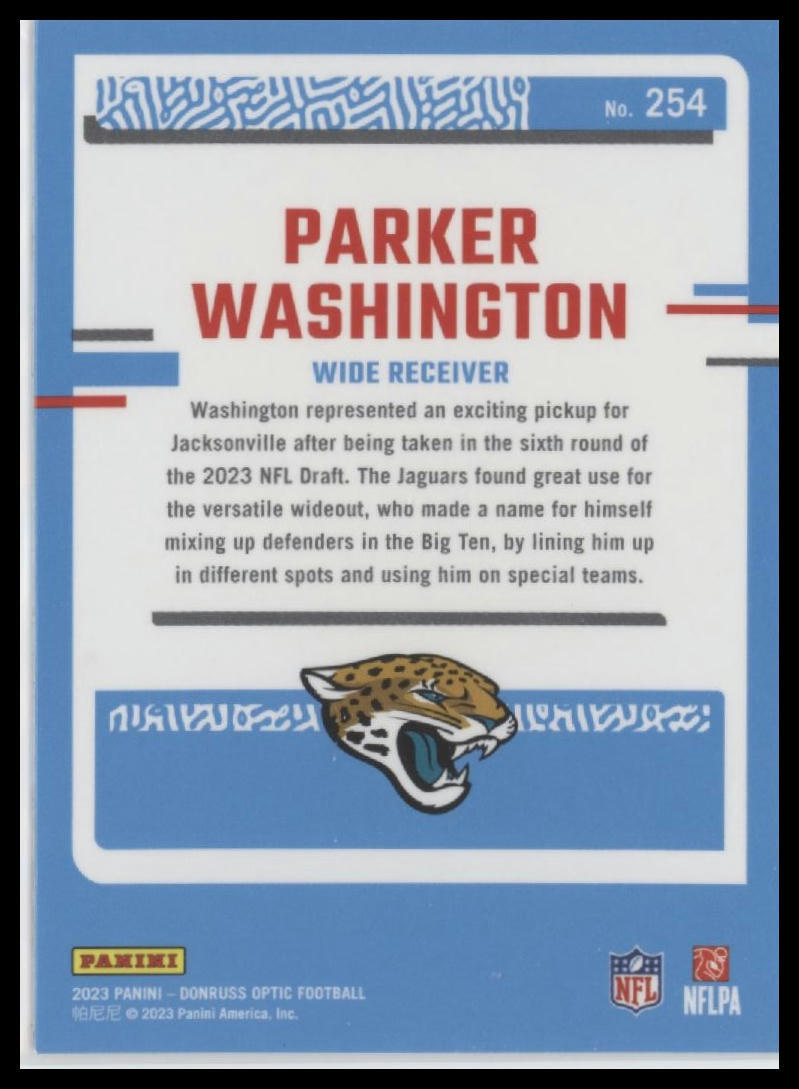 2023 Donruss Optic #254 Parker Washington