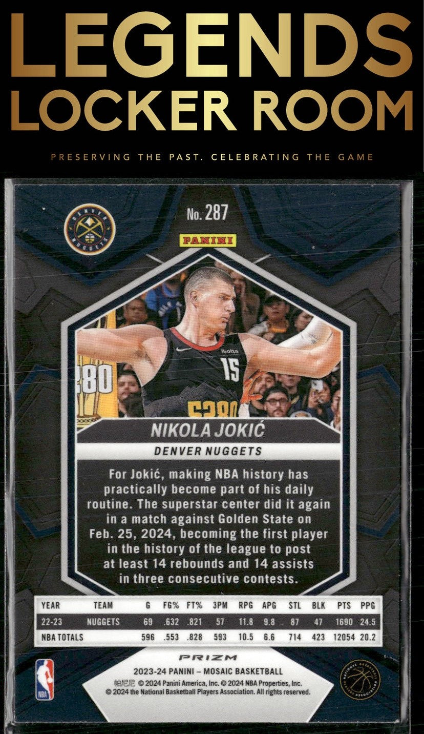 2023-24 Panini Mosaic #287 Nikola Jokic Mosaic