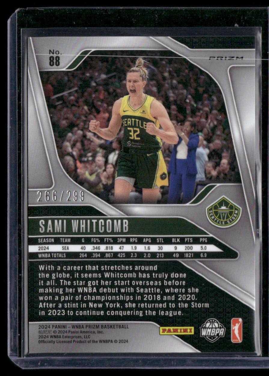 2024 Panini Prizm WNBA #88 Sami Whitcomb Red Prizms #/299