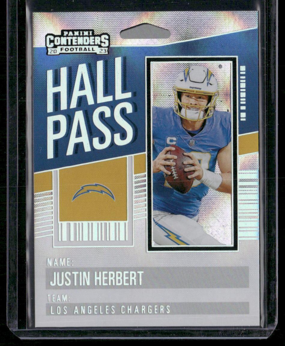 2023 Panini Contenders #14 Justin Herbert Hall Pass