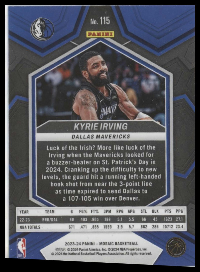 2023-24 Panini Mosaic #115 Kyrie Irving