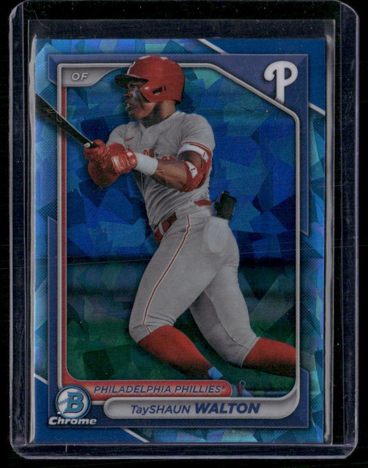 2024 Bowman Chrome Sapphire #BCP-113 TayShaun Walton Chrome Prospects