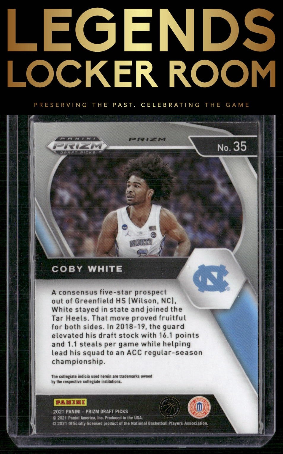 2021 Panini Prizm Draft Picks #35 Coby White Red Ice