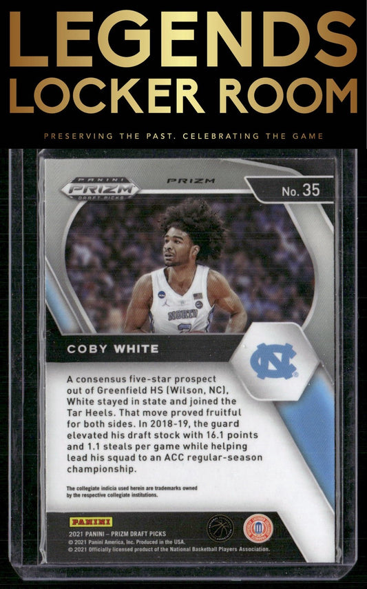 2021 Panini Prizm Draft Picks #35 Coby White Red Ice