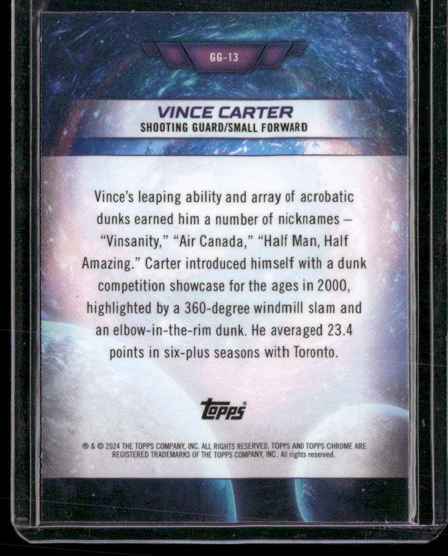 2023-24 Topps Chrome Cosmic #GG-13 Vince Carter Galaxy Greats