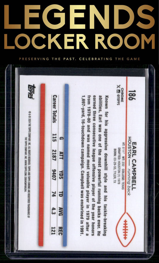 2024 Topps Chrome #186 Earl Campbell