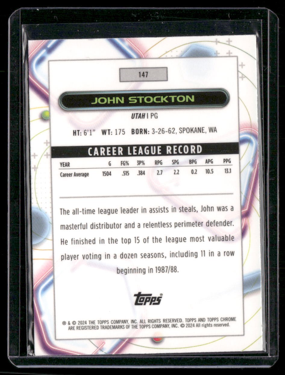 2023-24 Topps Chrome Cosmic #147 John Stockton