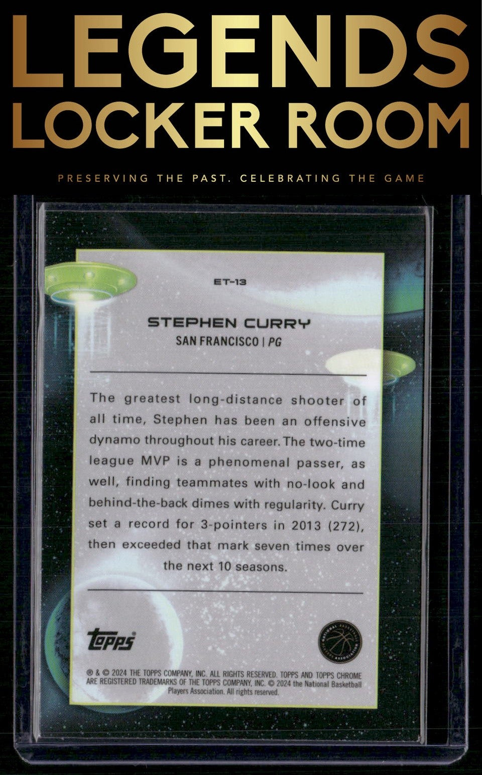 2023-24 Topps Chrome Cosmic #ET-13 Stephen Curry Extraterrestrial Talent