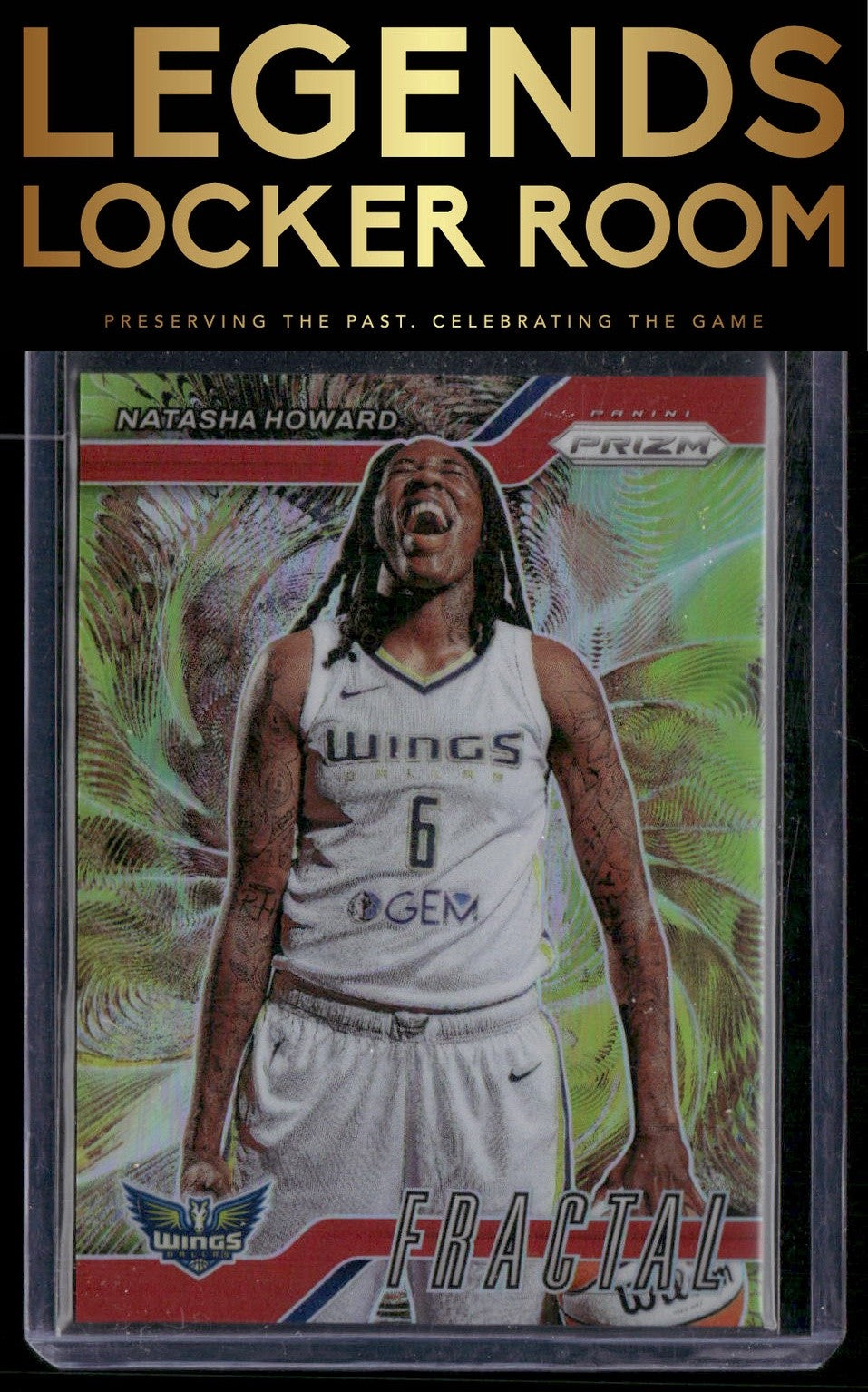 2024 Panini Prizm WNBA #13 Natasha Howard Fractal Prizms Red #/99