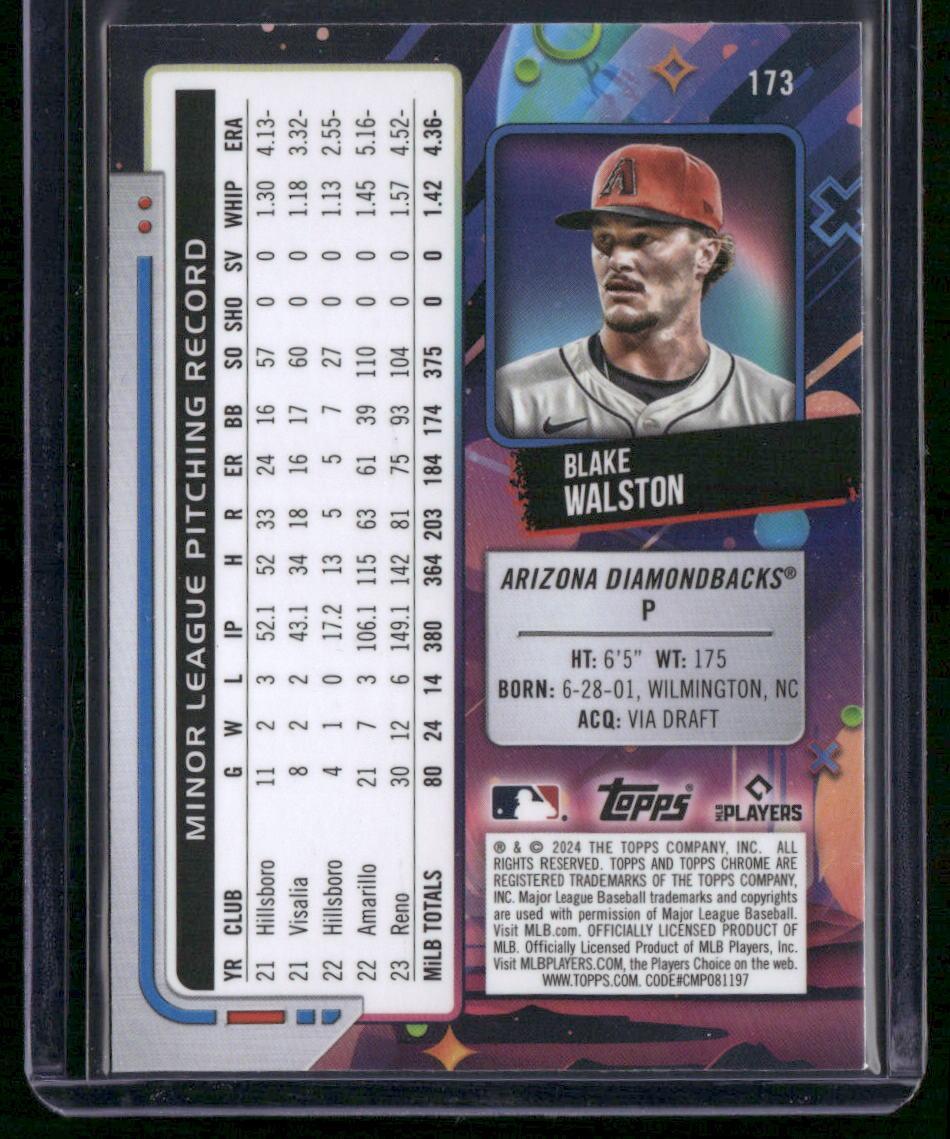 2024 Topps Chrome Cosmic #173 Blake Walston