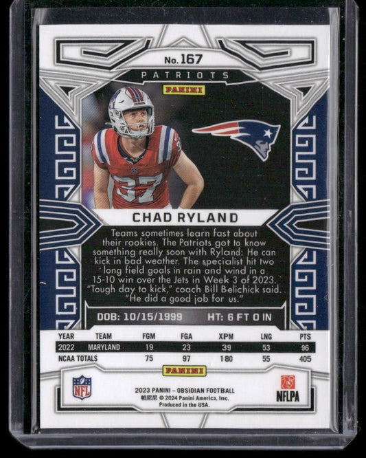 2023 Panini Obsidian #167 Chad Ryland