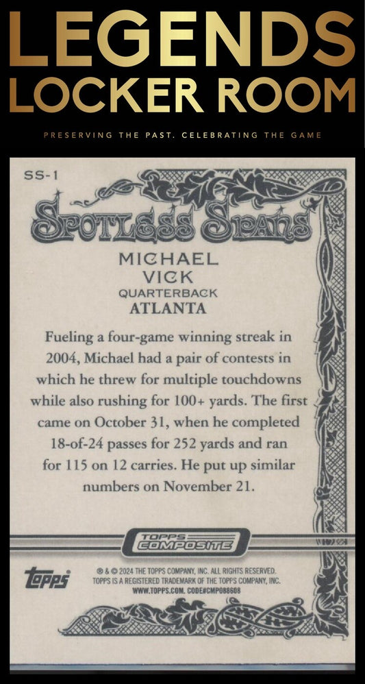 2023 Topps Composite #SS-1 Michael Vick Spotless Spans