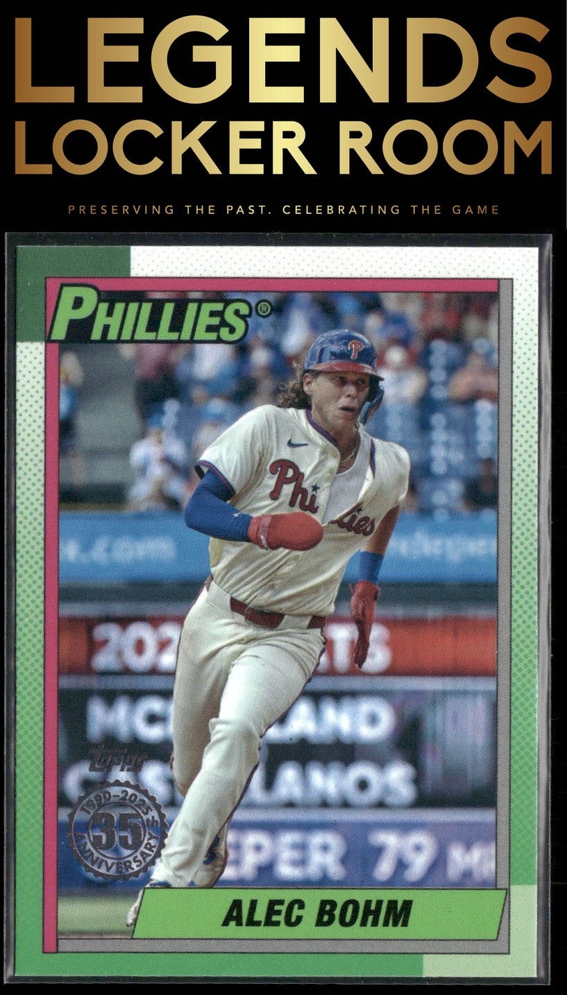 2025 Topps #90B2-21 Alec Bohm 1990 Topps Baseball 35th Anniversary (Series Two)