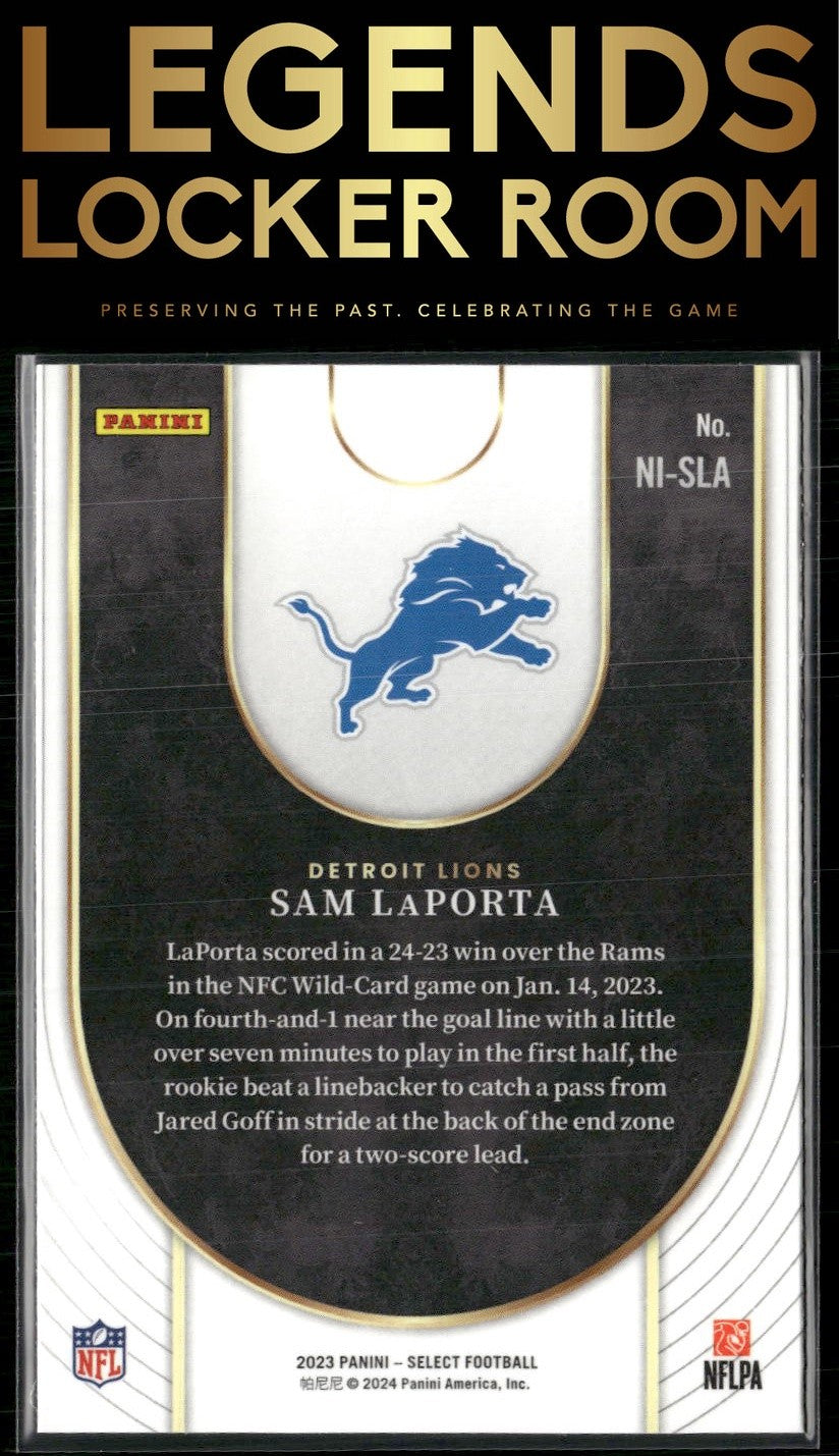 2023 Panini Select #NI-SLA Sam LaPorta Neon Icons