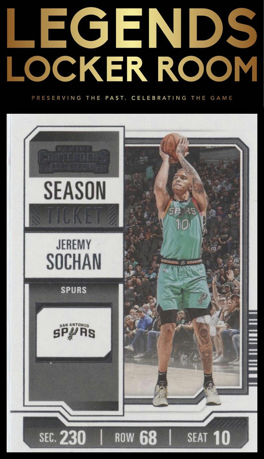 2023-24 Panini Contenders #70 Jeremy Sochan Season Ticket Retail