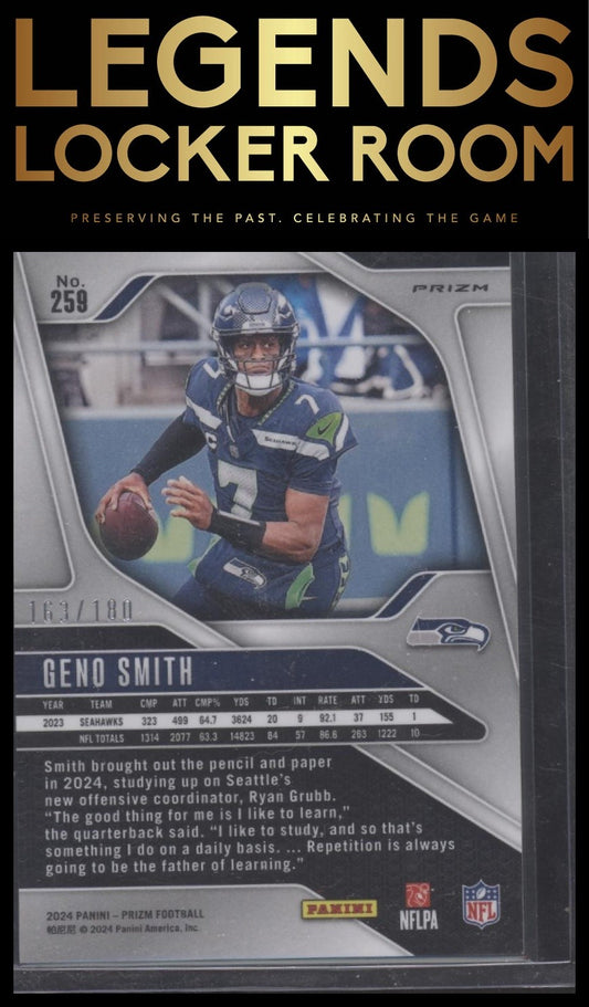 2024 Panini Prizm #259 Geno Smith Hyper #/180