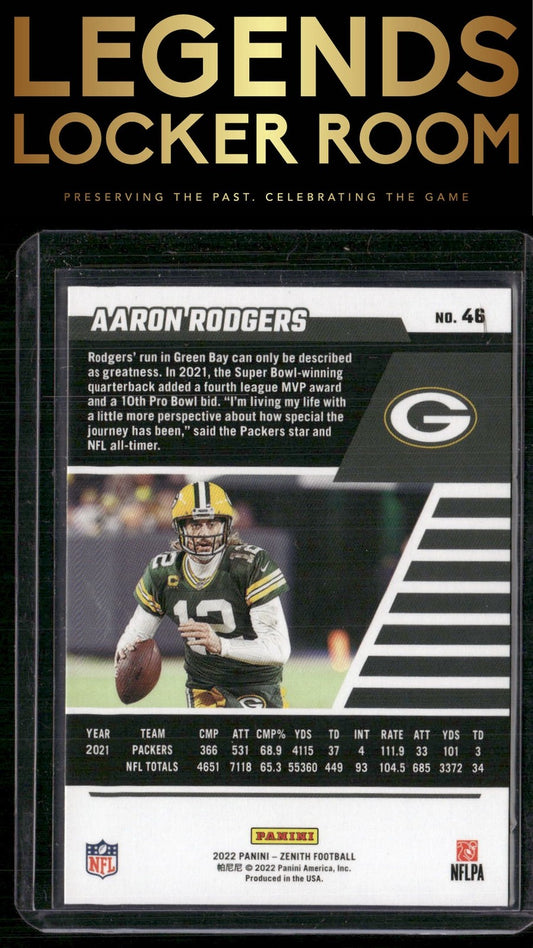 2022 Zenith #46 Aaron Rodgers