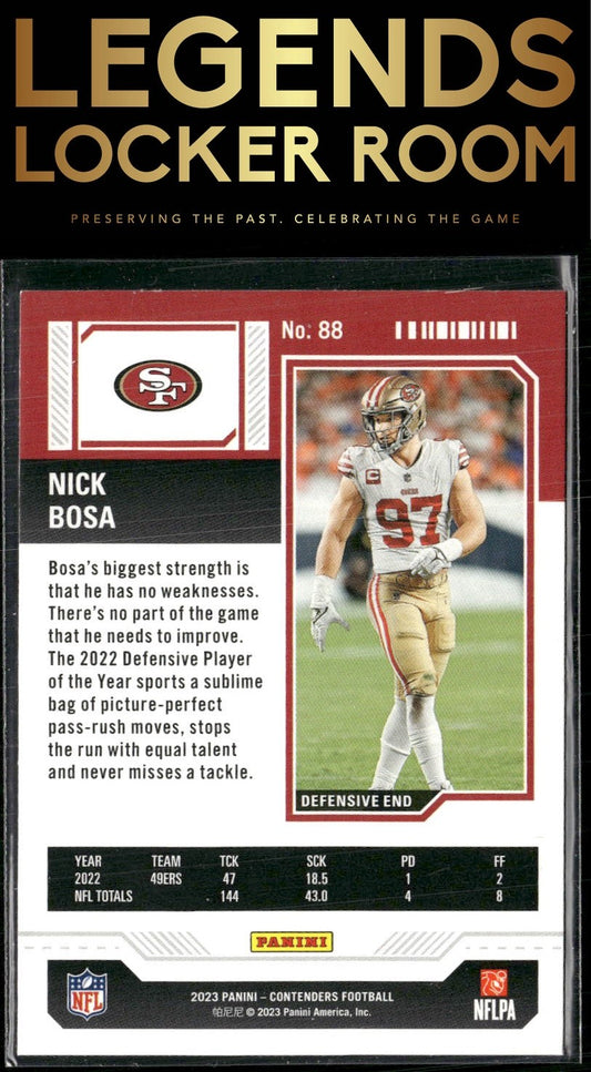 2023 Panini Contenders #88 Nick Bosa