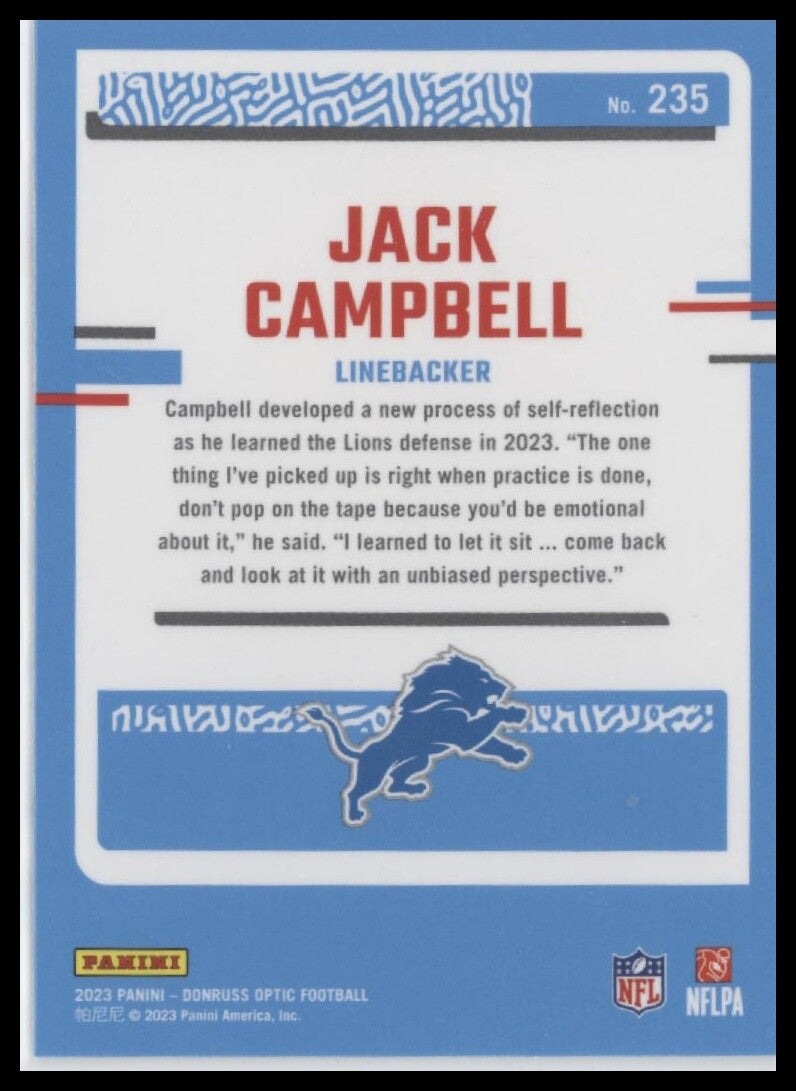 2023 Donruss Optic #235 Jack Campbell